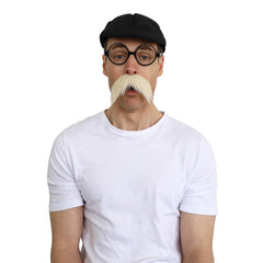 Black suede Peaky Blinders cap adult 1920s gangster costume accessory