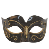 Black and gold masquerade mask