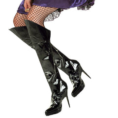 Black knee high ladies boot tops perfect for pirates and superheroes