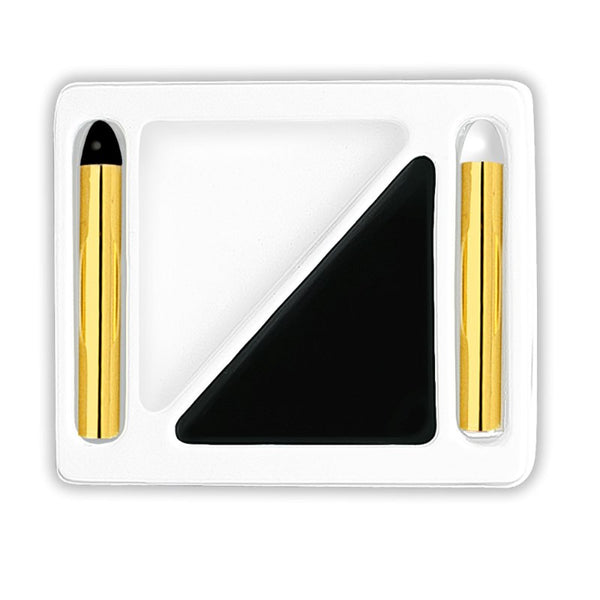 Black and white make up set with tray, two colours and two sticks for clowns, skeletons, and Halloween looks