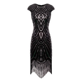 1920s Fringe Flapper Dress - Black - Hire