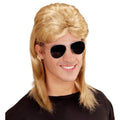 Blonde 80s Mullet Wig with Glasses