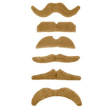 Blonde Adhesive Moustache – 6 Assorted Styles