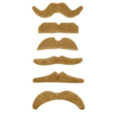 Blonde Adhesive Moustache – 6 Assorted Styles