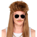 Blonde Adhesive Moustache Worn with Retro Costume