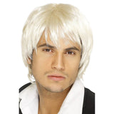 Blonde boy band wig in 60s and 70s mod style, perfect for Ken or retro costumes
