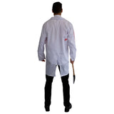 White Bloody Lab Coat Halloween accessory back view