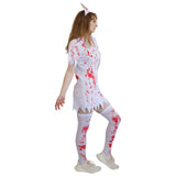 Ladies Bloody Nurse Costume with blood splatter side view