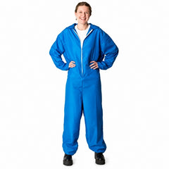 Adult blue overalls costume jumpsuit for themed events and group costumes