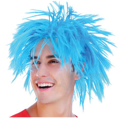 Blue spiky wig for kids and adults – fun costume accessory for cosplay or Book Week