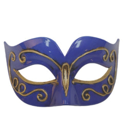 Cream and gold masquerade mask with swirl design