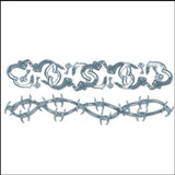 Tinsley FX Temp Tattoo Body Band - Cuffed, rows of handcuffs and barbed wire.