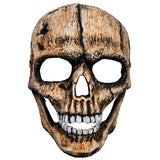 Bone Skeleton Face Mask, full face, aged look with glowing teeth.