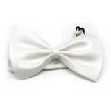 White bow tie on a white background