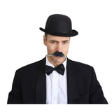 Bowler Hat - Black Satin - Dr Toms, adult size.