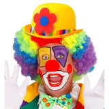 Male wearing clown bowler hat