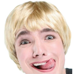 Boy Band Blond Wig – short layered blonde wig costume accessory