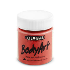 Brilliant red face and body paint 200ml by Global is non  toxic