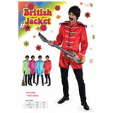 Packaging for British jacket in red satin by dr toms