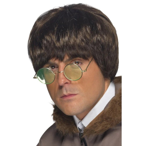Britpop wig in brown, beatles sytle.