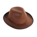 Brown 1920s style fedora hat with felt-look finish – Gatsby and gangster costume accessory