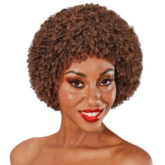 brown afro wig 70s disco costume