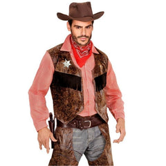 Brown western holster and belt cowboy costume