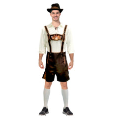 Oktoberfest men’s brown costume set with socks and shirt
