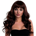 Brown Bella Wig – Long Wavy with Fringe