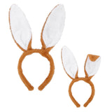 Brown bunny ears headband with soft inner ear detail