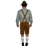 Leather lederhosen with adjustable waist band and pocket detail