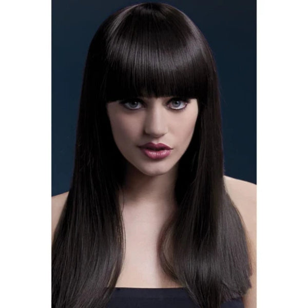 Brown long blunt cut Fever Alexia wig