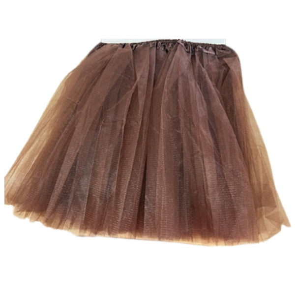 brown tulle tutu skirt lined 38cm elastic waist costume