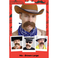 Brown Walrus Moustache – Adhesive Costume Mo