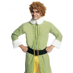 buddy the elf adult wig brown curly christmas costume wig