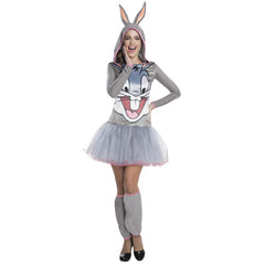 Adult Bugs Bunny tutu costume with hood and ears