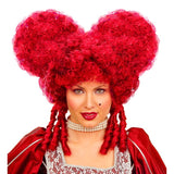 Queen of Hearts style burgundy wig