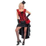 Adult cabaret showgirl costume with gloves