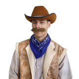 Brown busy moustache with adhesive backing