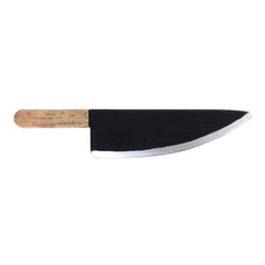 48cm plastic butcher knife with wooden look handle, ideal for Halloween or horror costumes