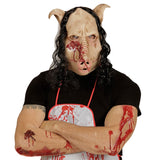 Close up of pig mask showing eye holes