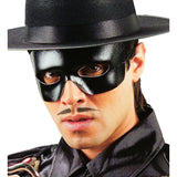 Caballero masquerade eye mask in black leather-look finish