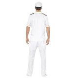 Captain Adult Costume, Short Sleeve with medal, emblem detail, epaulets, shirt, trousers and hat.