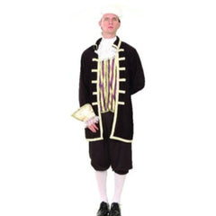 Adult Captain Cook costume with military coat, jabot, and pants – explorer outfit