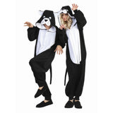 Black cat onesie costume with hood and tail for hire in Brisbane