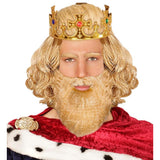 Worn: Blonde character beard with moustache worn for fancy dress