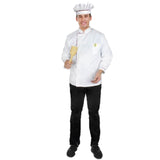 Adult chef costume with jacket and hat