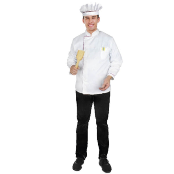 Adult chef costume with jacket and hat