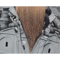 grey chest hair costume accessory retro style