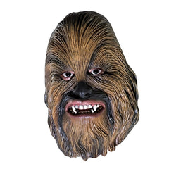 Child-sized Chewbacca mask made of latex in a 3/4 design, featuring detailed fur texture and facial features for a realistic Star Wars character look.